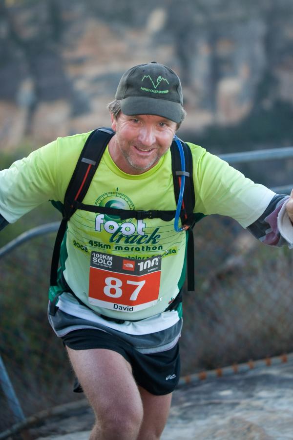 David Austin taking on the inaugural Ultra Trail Australia The North Face 100 in 2008 Photo Mark Watson