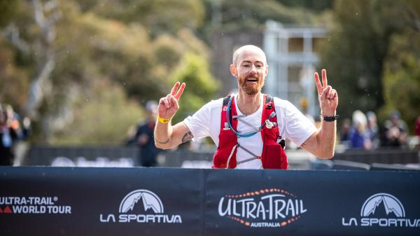 Tom Brimelow winning the mens UTA50 race