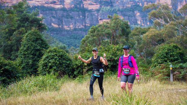 female athletes smiles 22km